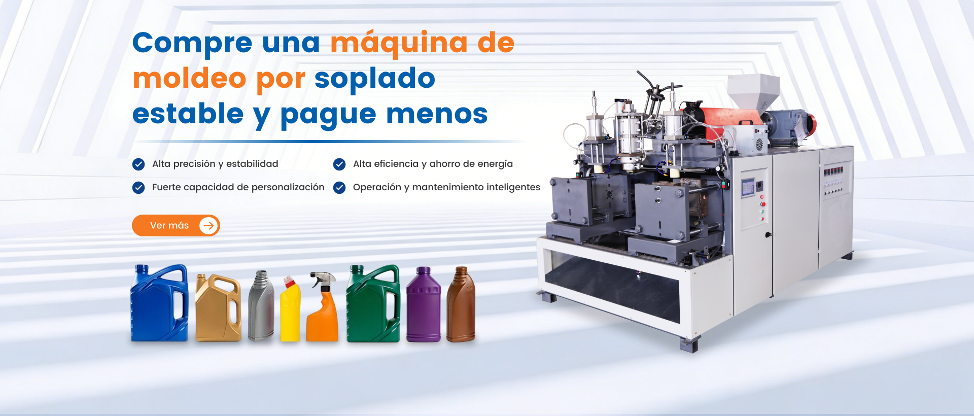 M&aacute;quina de moldeo por soplado semiautom&aacute;tica